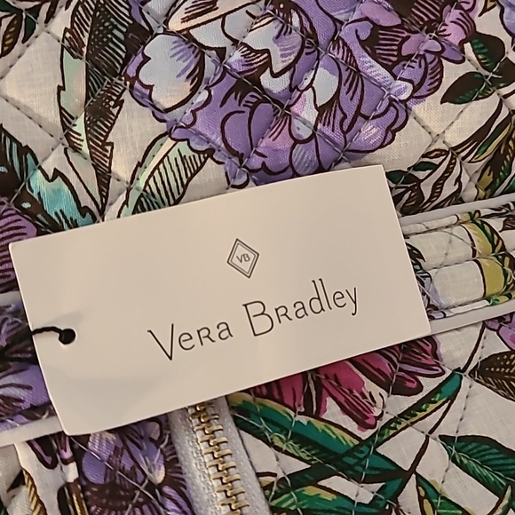Vera Bradley Floral Bag-LAVENDAR MEADOW.  NWT. - Picture 4 of 16